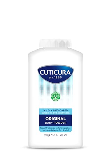 CUTICURA Mildly Medicated Body Powder 150g, Many Uses Personal Hygiene, Sweat Control, Chafing & Friction Prevention, Itching Relief