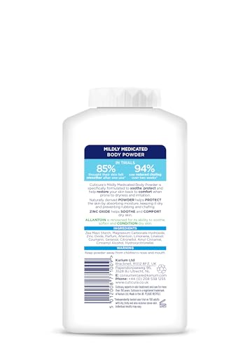 CUTICURA Mildly Medicated Body Powder 150g, Many Uses Personal Hygiene, Sweat Control, Chafing & Friction Prevention, Itching Relief
