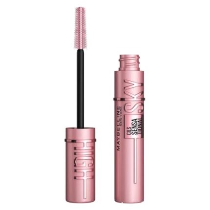 Maybelline New York Lash Sensational Sky High Mascara, Volumising & Lengthening Mascara, Washable Flake-Free Formula Infused with Bamboo Extract & Fibres, 7 ml, Shade: 01, Very Black