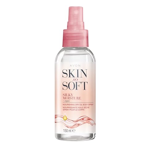 Avon Skin So Soft Silky Moisture Nourishing Dry Oil Spray 150ml, Locks in Moisture, Formulated with Argan Oil, Quick Dry Formula, Cruelty Free