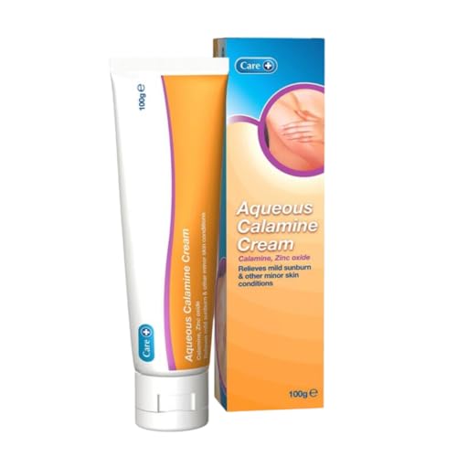 Care Aqueous Calamine Cream Sunburn Relief Soothing Itch Relief Cream Itchy skin relief for adults & Children TLC For Dry Skin And Other Minor Skin Conditions 100g 1 Pack