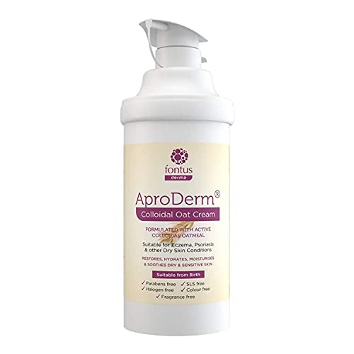 Aproderm Colloidal Oat Cream - 500ml pump - Paraffin Free Cream - Suitable for dry skin, eczema and psoriasis 
