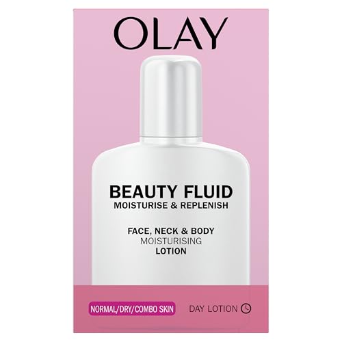 Olay Beauty Fluid Moisturise & Replenish Face, Neck And Body Lotion, For Silky Soft And Smooth Skin,200ml
