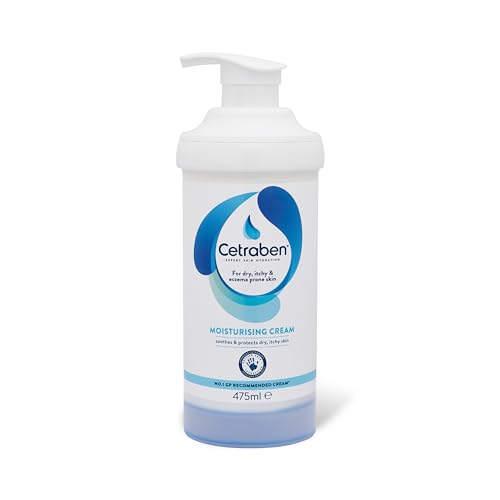 Cetraben Moisturising Cream, For Dry, Itchy, Sensitive & Eczema-Prone Skin, Soothe, Moisturise, Hydrate, & Protect, Dermatological Moisturiser,Daily Use on the Body, Fragrance Free, 1 x 475ml