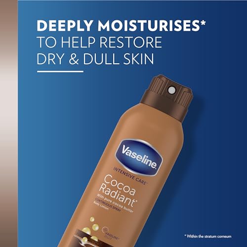 Vaseline Intensive Care Cocoa Radiant Spray Moisturiser with Vaseline jelly for very dry skin 190 ml