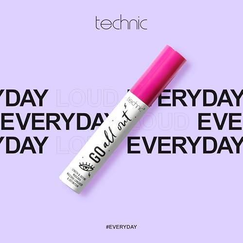 Technic Go All Out Length & Define Mascara - Lengthening Mascara With a Flexible, Tapered Wand For Maximum Emphasis & Definition. Vegan Formula In Deep Black Which Does Not Flake or Smudge. 13ml