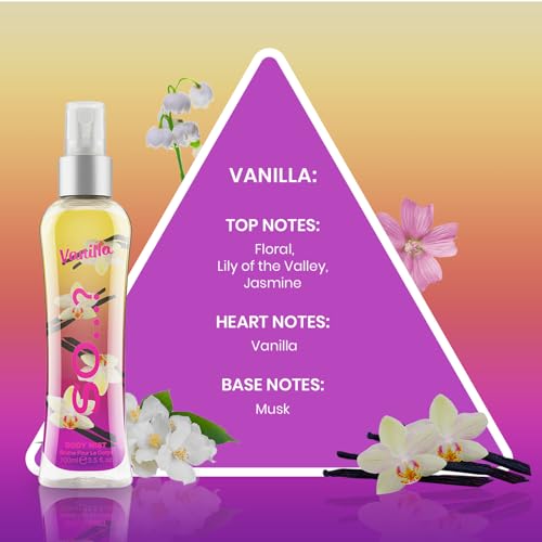 Body Mist By So? Womens Vanilla Body Mist Fragrance Spray, Travel Size, 100 ml, 1 piece
