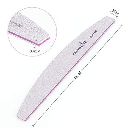 10 PCS Professional Nail Files Double Sided Emery Board(100/180 Grit) Nail Styling Tools Pet Grooming Tools for Home and Salon Use
