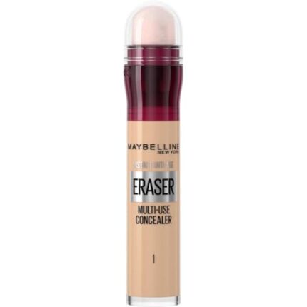 Maybelline Concealer Instant Anti Age Eraser Eye, Dark Circles and Blemish, Ultra Blendable Formula , Dermatologist Tested & Suitable for Sensitive Skin 01 Light