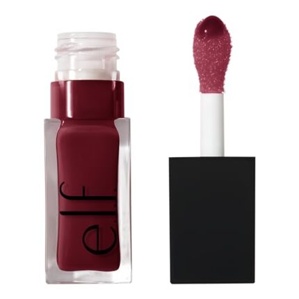 e.l.f. Glow Reviver Lip Oil, Nourishing Tinted Lip Oil For A High-Shine Finish, Infused With Jojoba Oil, Vegan & Cruelty-Free, Jam Session