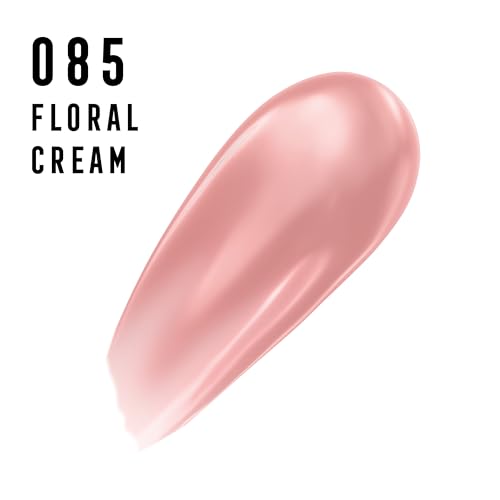 Max Factor 2000 Calorie Lip Glaze Floral Cream, Full Shine Lip Gloss, Nourishing with Hyaluronic Acid & Squalane, Instant Plump, Non-Sticky, Vanilla-Milk Scent, Fuller Looking Lips