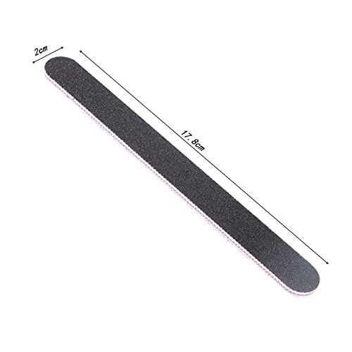 Nail Files Set,12PCS Professional Nail Files Double Sided Emery Board,Fingernal Buffing Files for Home,100/180 Grit