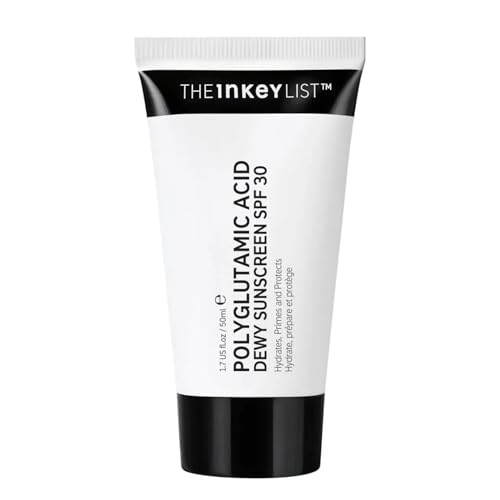 The INKEY List Polyglutamic Acid Dewy Sunscreen SPF 30 50ml, Primes and Protects, Non-Greasy, Vegan Friendly, Suitable For All Skin Types