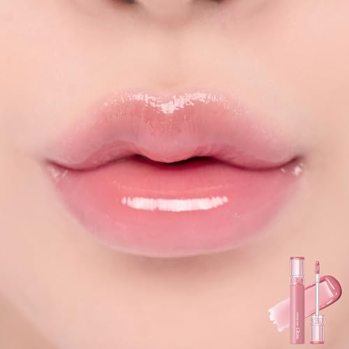 rom&nd Glasting Color Gloss 01 PEONY BALLETㅣPlumping and Juicy Glow finish with refractive oil, Long-lasting, Vidvid Colorㅣ4g 0.14oz