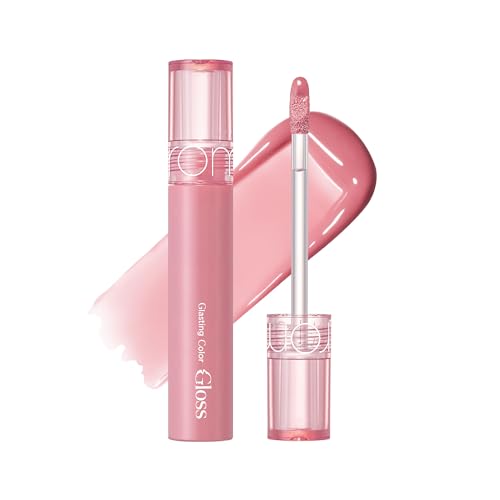 rom&nd Glasting Color Gloss 01 PEONY BALLETㅣPlumping and Juicy Glow finish with refractive oil, Long-lasting, Vidvid Colorㅣ4g 0.14oz