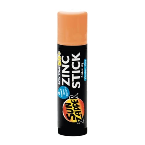 Sun Zapper Light Skin Tone Original Zinc Stick SPF 50 + Zinc Oxide Mineral Sunblock Stick for Face