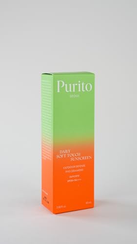 PURITO SEOUL Daily Soft Touch Sunscreen, 60ml, SPF50+ PA++++, Ceramides, Non White Cast, Water-Resistant UVA & UVB Protection, K-Beauty