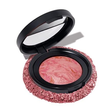 LAURA GELLER Baked Blush-n-Brighten Marbleized Blush Powder (Pink Buttercream) Creamy, Lightweight Blusher with Satin Finish