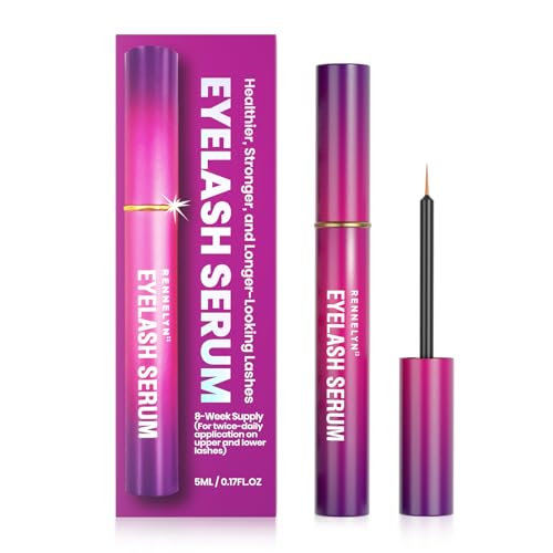 Eyelash Serum Lash Growth Enhancer: Advanced Natural Formula for Long Thickening Eyelashes (Eggplant)