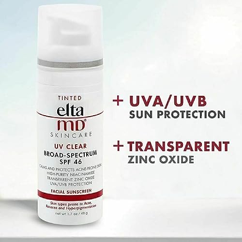 EltaMD UV Clear Broad-Spectrum SPF 46 Sunscreen, 48 ml (Pack of 1)