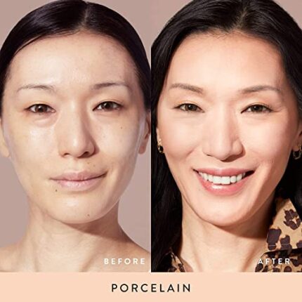 LAURA GELLER NEW YORK Baked Double Take Powder Foundation (Porcelain) Long-Wearing, Full Coverage With Breathable Classic Matte Finish, Never Cakey With Anti-Aging Ingredients
