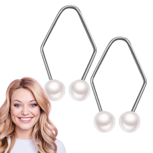 Dimple Trainer | Dimple Makers | Face Muscle Trainer | Stainless Steel Rustproof Smile Exercisers | Women Men Smile Correctors | Facial Beauty Training Tool For Working, Reading (Sliver)