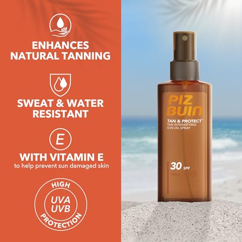 Piz Buin Tan and Protect Tan Accelerating Oil Spray SPF 30 High, 150 ml (Pack of 1)