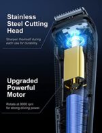 Beard Trimmer Hair Clippers Men, Nose & Ear Trimmer, 9-in-1 Body Groomer Men Kit, Cordless Rechargeable Hair Clippers with 7 Limit Combs, Stainless Steel Blades, 100% Waterproof Extra Long Life