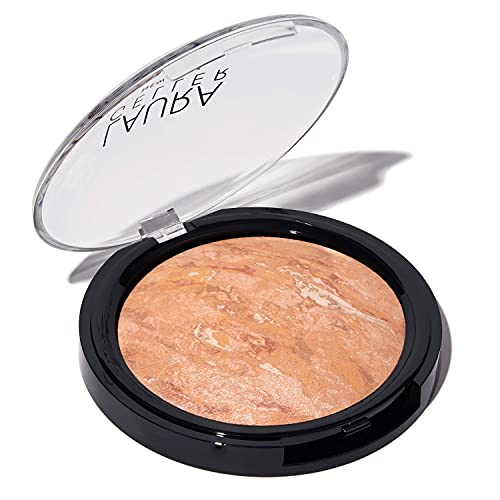 LAURA GELLER Baked Balance-n-Glow Illuminating Powder Foundation (Light) Buildable Sheer to Light Coverage Baked Foundation, Satin Finish