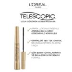 L'Oreal Paris Mascara, Telescopic, Black, 8 ml