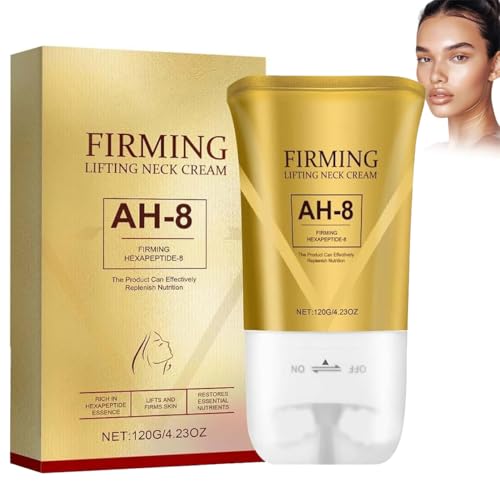Ah-8 Firming Neck Cream, Tighten And Lift Neck Cream With Double Roller Massage, ah8 neck firming cream Reduce Wrinkles Fine Lines And Double Chin, Firm and Lift Sagging Skin - 4.23 oz