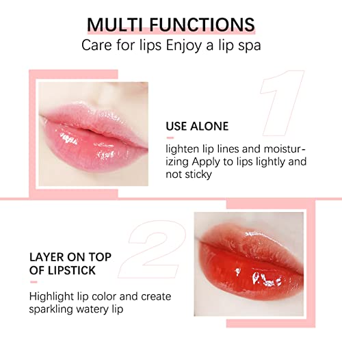 Cherry's Hydrating Lip Glow Oil - Long Lasting Plumping Lip Gloss, Moisturizing Lip Oil Repairing Lines, Prevents Dryness, Cherry Lip Care)