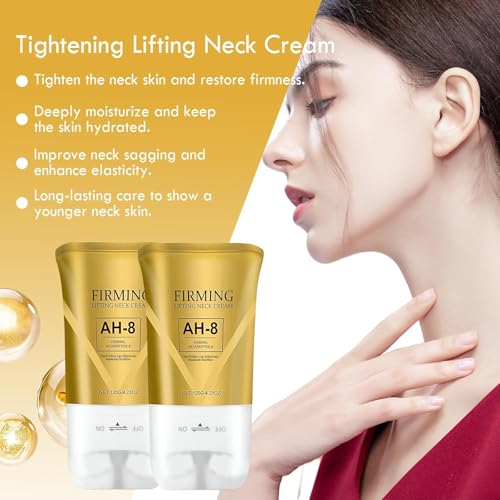 AH-8 Firming Neck Cream Tighten and Lift Neck Cream with Double Roller Massage,Neck Tightening cream for Lifting & Moisturizing,Reduce Wrinkles Fine Lines And Double Chin,Firm And Lift Sagging Skin