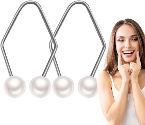 Dimple Trainer | Dimple Makers | Face Muscle Trainer | Stainless Steel Rustproof Smile Exercisers | Women Men Smile Correctors | Facial Beauty Training Tool For Working, Reading (Sliver)