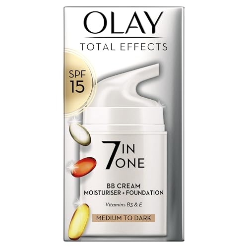 Olay Total Effects 7in1 BB Cream, Medium To Dark, Face Cream With SPF15 and Niacinamide, 50ml