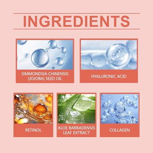 Retinol & Collagen Neck Facial Care Stick, Anti Aging Neck and Décolleté Firming Cream - Tighten and Hydrate Skin Day & Night Neck Tightening Cream Firm Repair Sagging Rejuvenates Skin - 1.41 Oz
