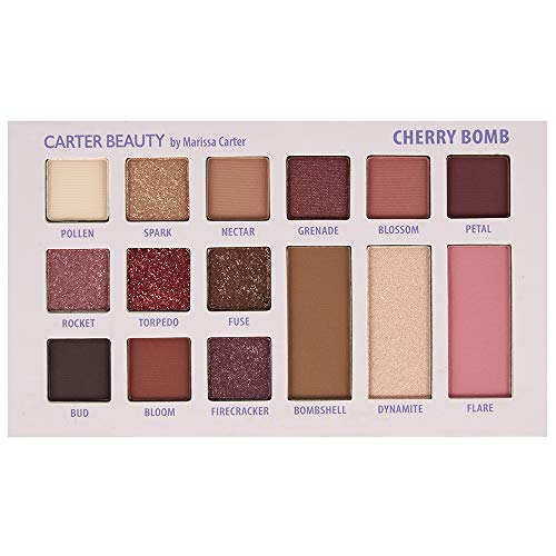 Carter Beauty, Ireland. Eyeshadow Palette & Blusher Contour Highlighter Makeup Set. Matte, Shimmer Metallics & Glitter Foil Finish. Pigmented.