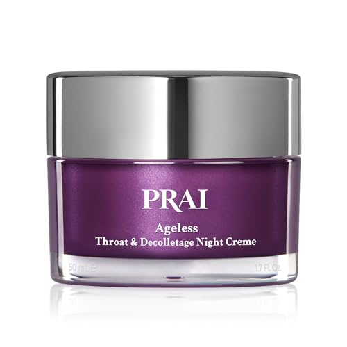 PRAI Ageless Throat & Decolletage Night Creme 50ml - Moisturising & Hydrating Formula, Two Types of Retinol - Brightens & Firms Skin - Anti-Ageing, Anti-Wrinkle Cream - Overnight Recovery Skincare