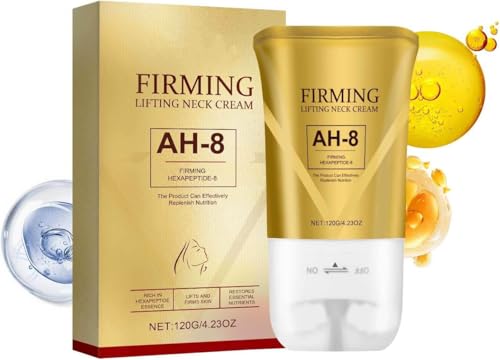 Ah-8 Firming Neck Cream, with Double Roller Massage Neck Tighteningcream, Neck Firming Creams Contain Hexapeptide,Neckcream for Lifting and Moisturizing and Nourishing (1Pcs)