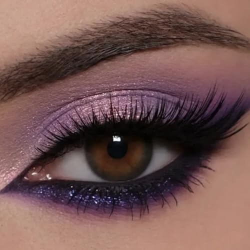 HIVETZ Matte Pearlescent Purple Eyeshadow Palette, 9 Shades, Mixable Pressed Pigment Eyeshadow, Long Lasting
