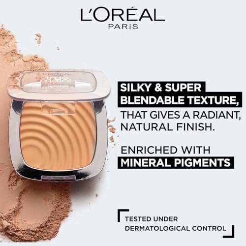 L'Oréal Paris Powder Foundation, Super-Blendable, With Hyaluronic Acid, Light Texture for a Flawless Finish, True Match Perfecting Powder, C1