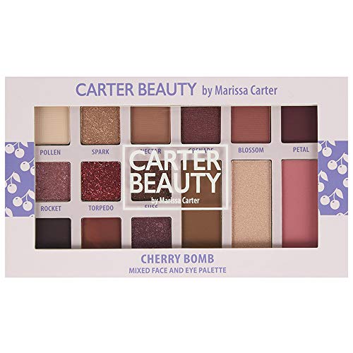 Carter Beauty, Ireland. Eyeshadow Palette & Blusher Contour Highlighter Makeup Set. Matte, Shimmer Metallics & Glitter Foil Finish. Pigmented.