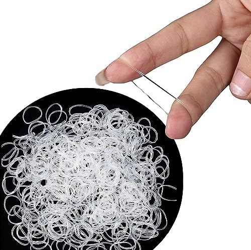 250x Clear Elastic Ponytail holders, Ties, Small