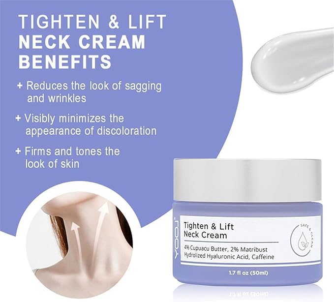 50ml Advanced Neck Firming Cream - Best For Tightening Sagging Skin,Tighten & Lift Firming Neck Cream,Anti Aging Smoothes Wrinkles Skin Tightening and Repair Decolletage Cream 2pc