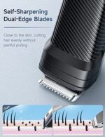 Beard Trimmer Hair Clippers Men, Nose & Ear Trimmer, 9-in-1 Body Groomer Men Kit, Cordless Rechargeable Hair Clippers with 7 Limit Combs, Stainless Steel Blades, 100% Waterproof Extra Long Life
