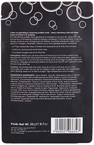 Rodial Snake Oxygenating & Cleansing Bubble Sheet Mask Individual Sachet, SKSNBUBIND