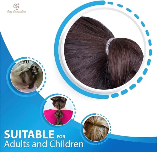250x Clear Elastic Ponytail holders, Ties, Small