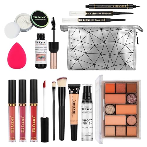 All in One Makeup Kit for Teenage Girls, Make Up Starter Sets for Teens, Woman Portable Travel Make Up Set