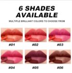 6 Colors Peel Off Mask Lip Gloss Set, Tattoo Magic Color Matte Natural Reveal Lip Stain Lip Tint, Waterproof Long Lasting Highly Pigmented Color Lip Gloss Lipstick Makeup for Women and Girls, Kit C