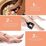 Electric Foot File, Ratukall Hard Skin Remover, Rechargeable Waterproof Callus Remover Pad Feet Care Kit, Professional Pedicure Tools Set with Storage Bag for Dry Dead Skin Cracked Heels Calluses